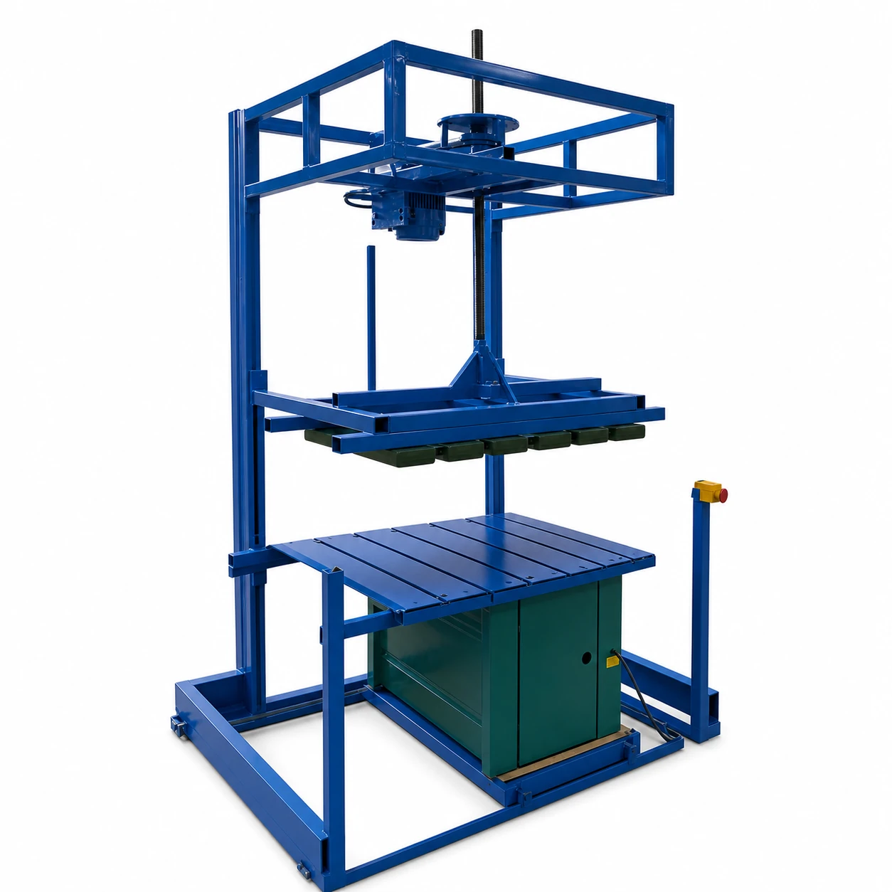 Prensa Eletromecânica para Big Bags BrescoPack — Compactação eficiente e robusta de big bags por sistema eletromecânico, com engenharia de precisão.