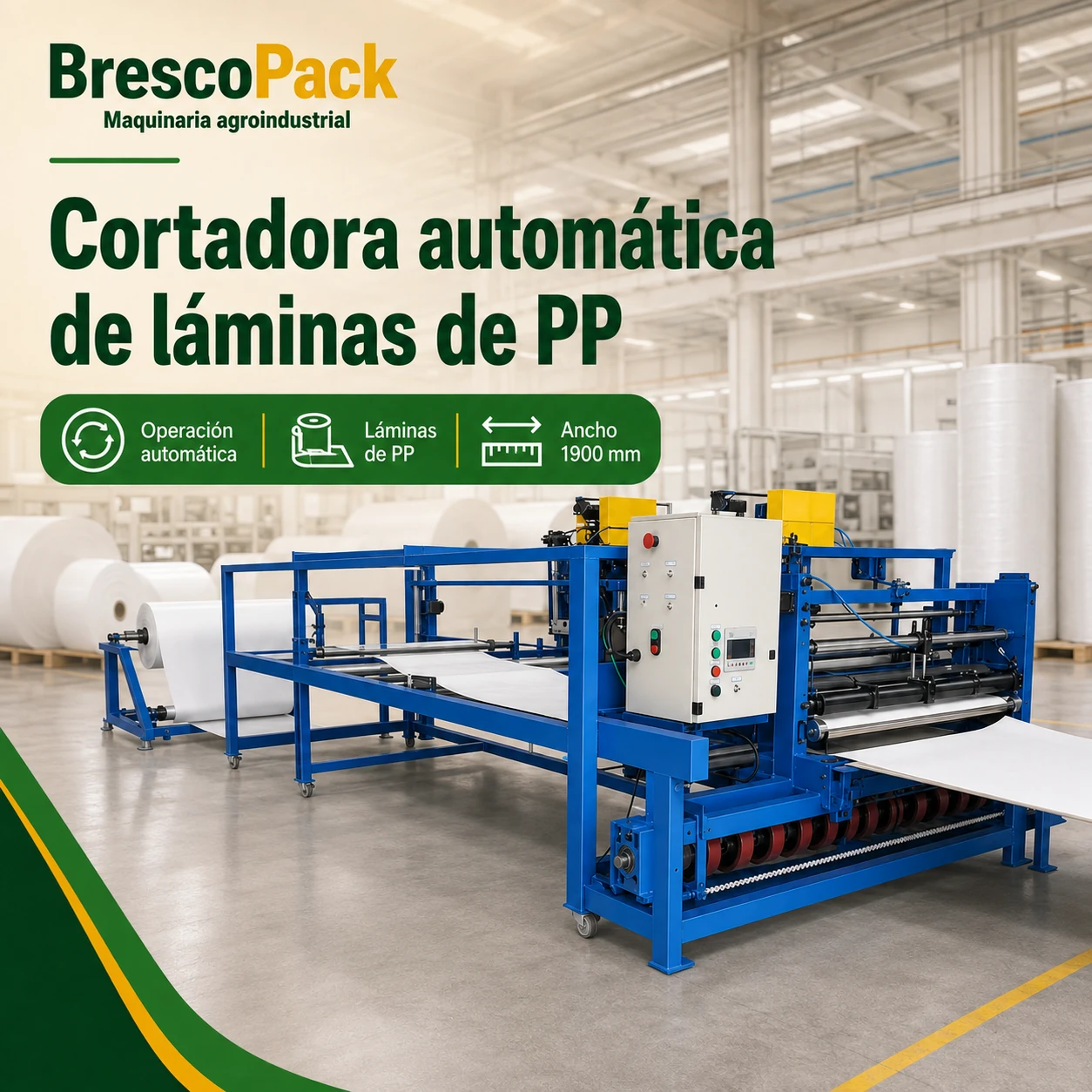 Cortadora Automática de Láminas de PP 1900 mm para Big Bags: detalle 1