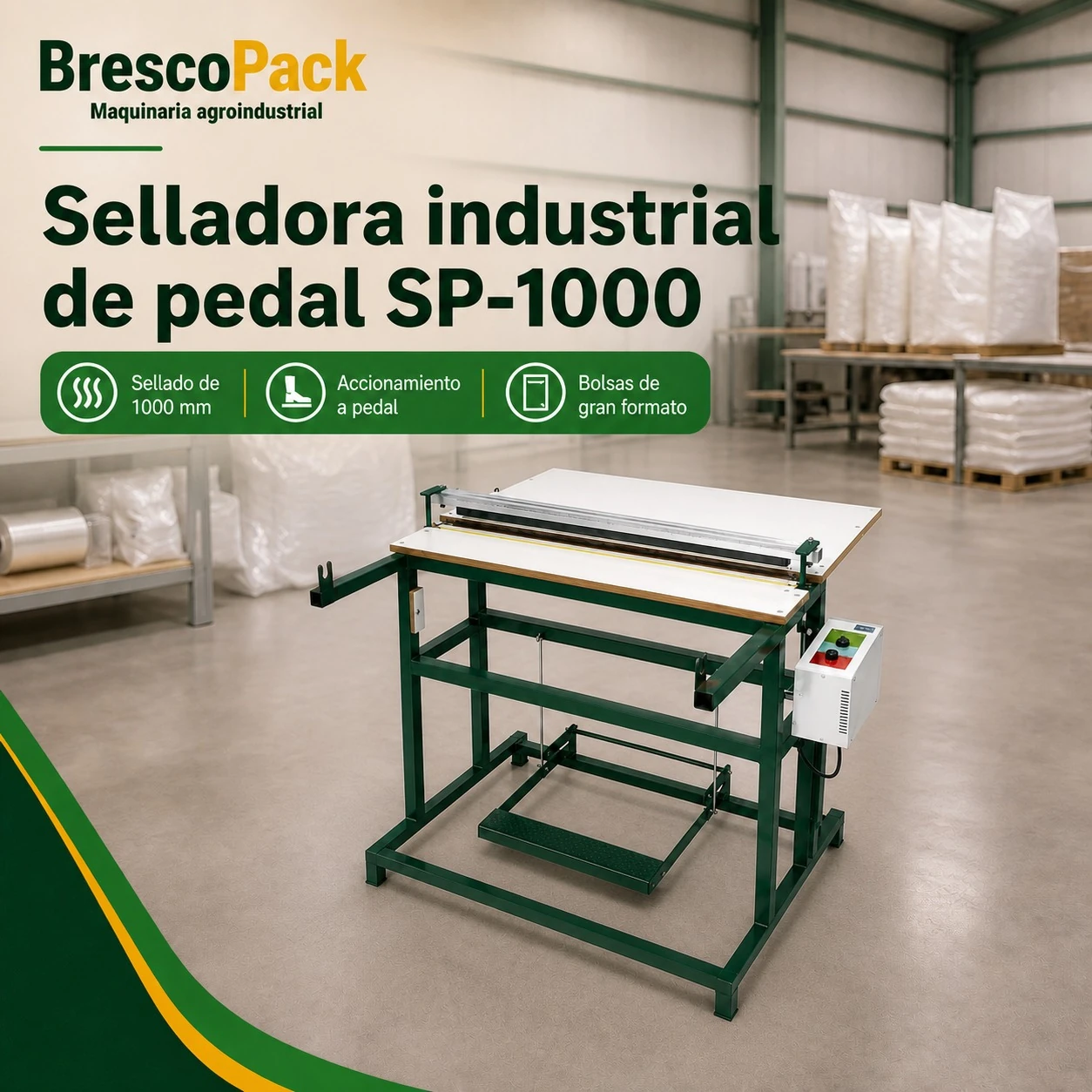 Selladora Industrial de Pedal SP-1000: detalle 1